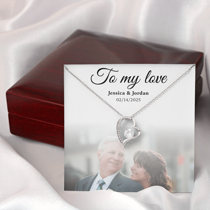 Personalized To My Love Necklace Gift Box With Photo