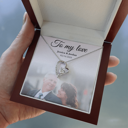 Personalized To My Love Necklace Gift Box With Photo