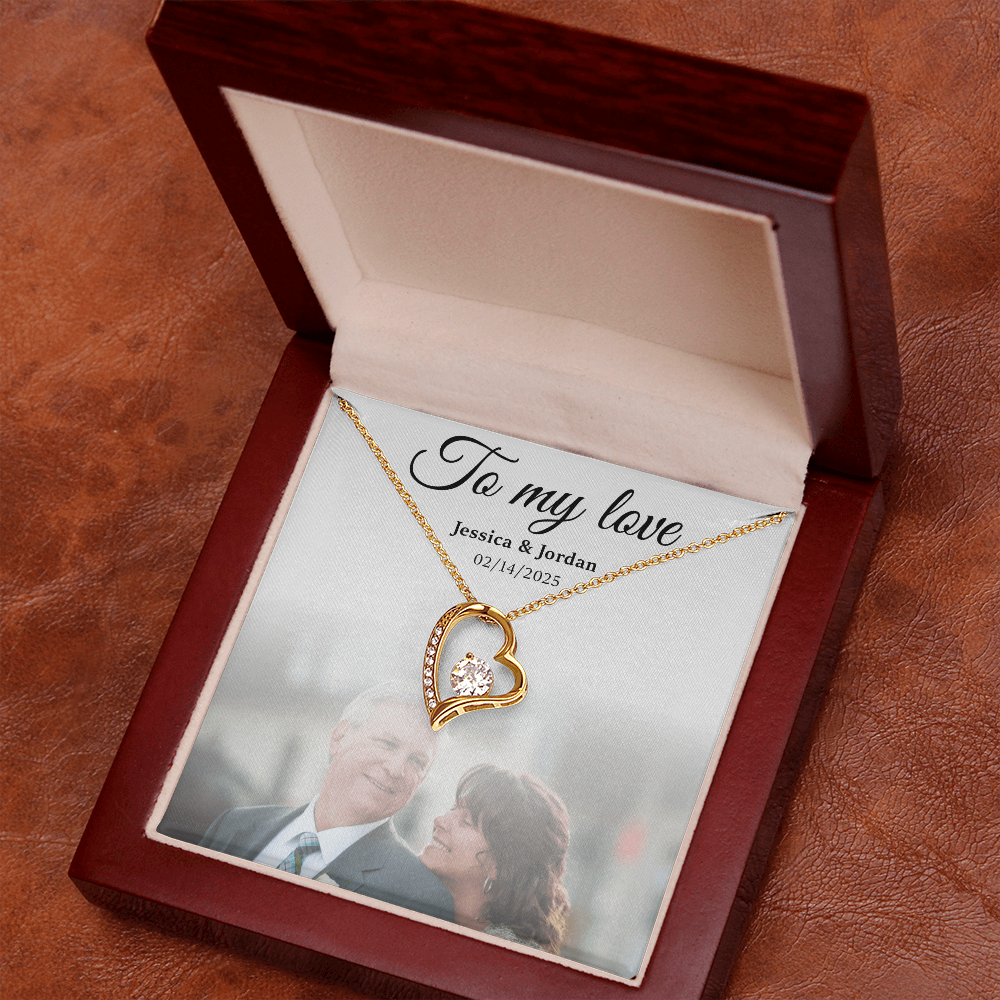 Personalized To My Love Necklace Gift Box With Photo