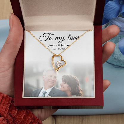 Personalized To My Love Necklace Gift Box With Photo