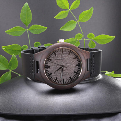 Personalized Engraved Wooden Watch With A Message