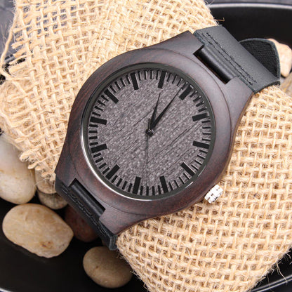 Personalized Engraved Wooden Watch With A Message