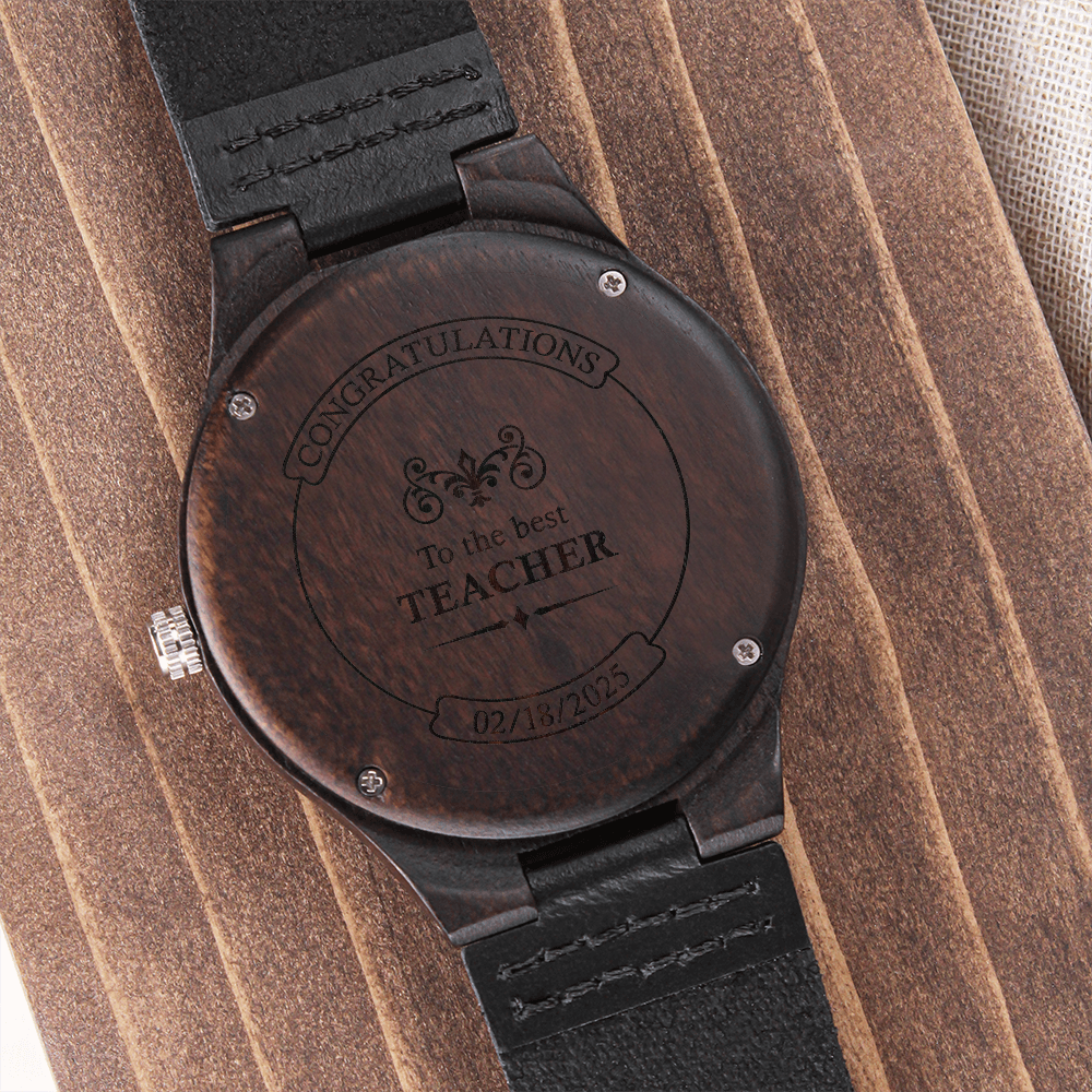 Personalized Engraved Wooden Watch With A Message