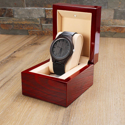 Personalized Engraved Wooden Watch With A Message