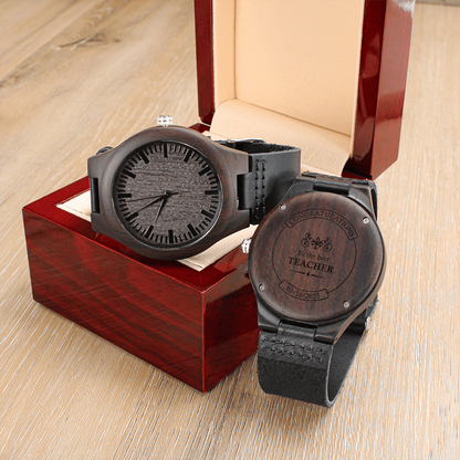 Personalized Engraved Wooden Watch With A Message