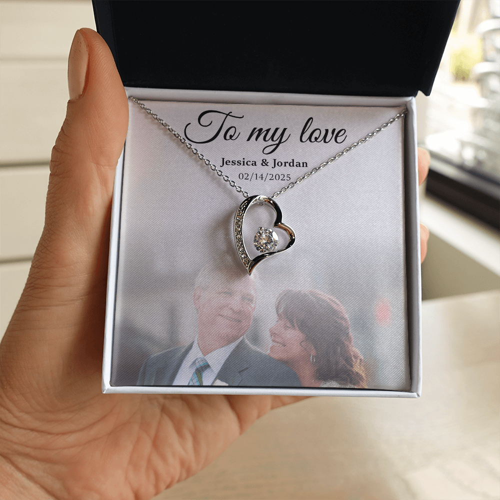 Personalized To My Love Necklace Gift Box With Photo