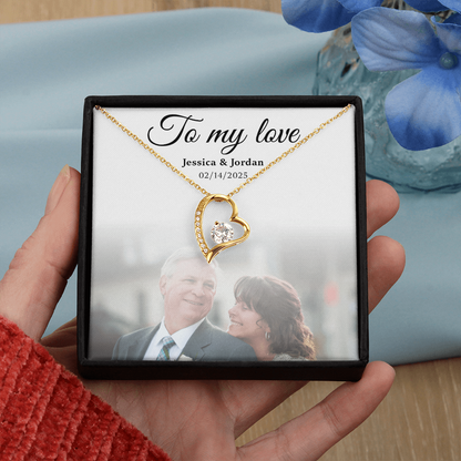 Personalized To My Love Necklace Gift Box With Photo