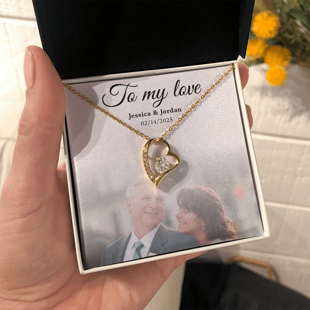 Personalized To My Love Necklace Gift Box With Photo