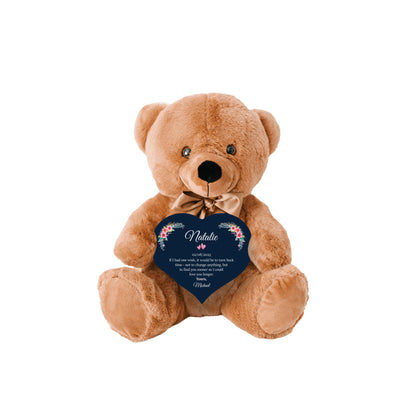 Personalized To Your Loved Teddy Bear With Heart Sign