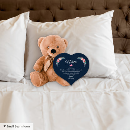 Personalized To Your Loved Teddy Bear With Heart Sign