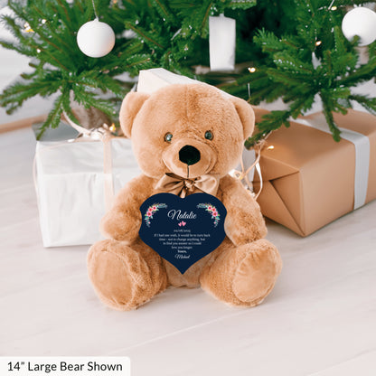 Personalized To Your Loved Teddy Bear With Heart Sign