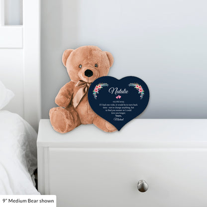 Personalized To Your Loved Teddy Bear With Heart Sign