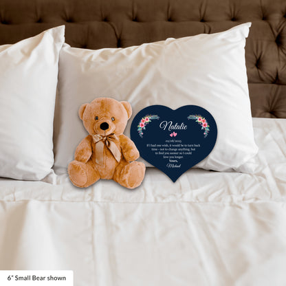 Personalized To Your Loved Teddy Bear With Heart Sign