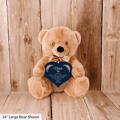 Personalized To Your Loved Teddy Bear With Heart Sign